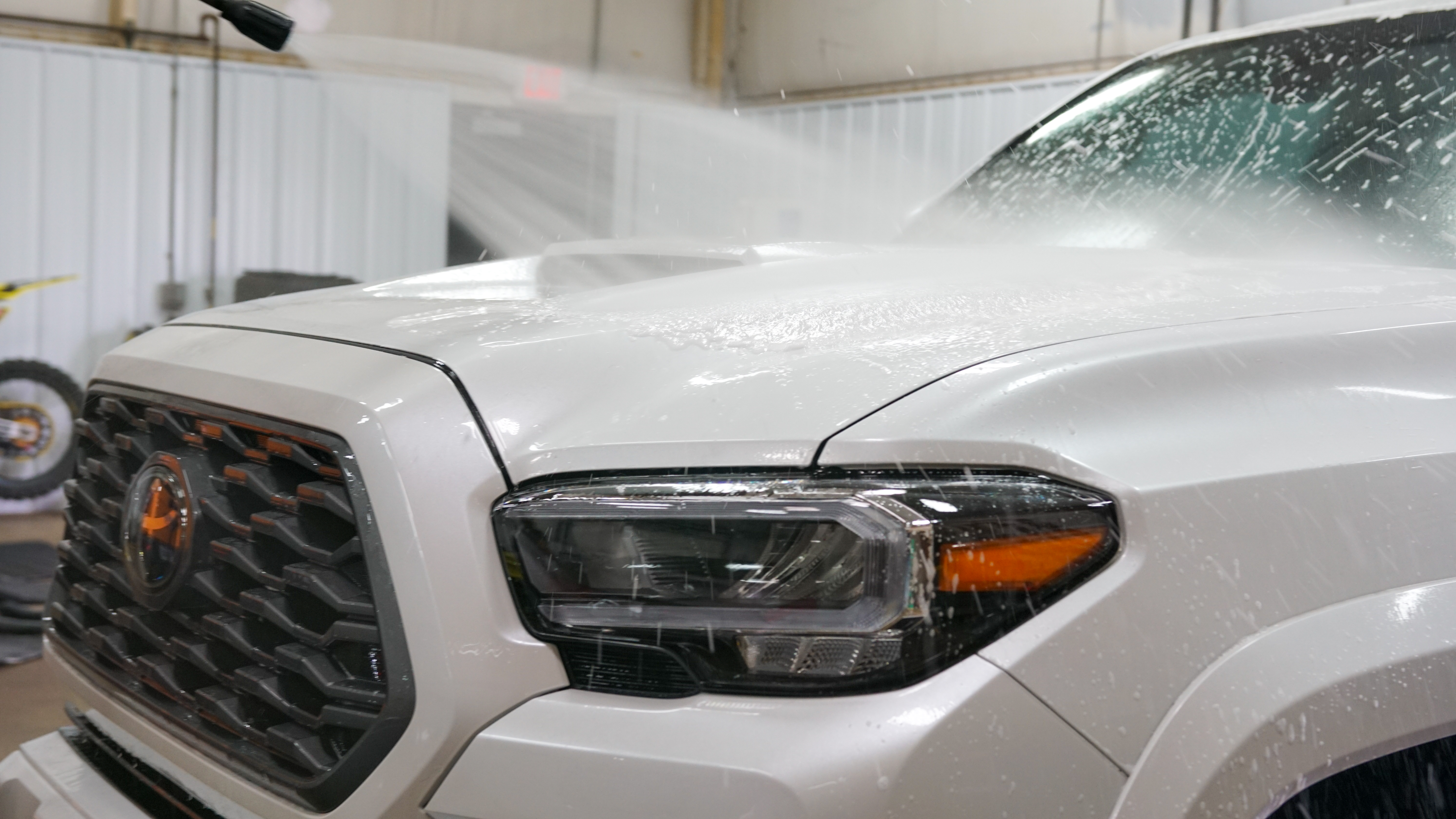 Hand washing with suds dripping